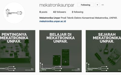 Akun Resmi Instagram dan Facebook Mekatronika UNPAR