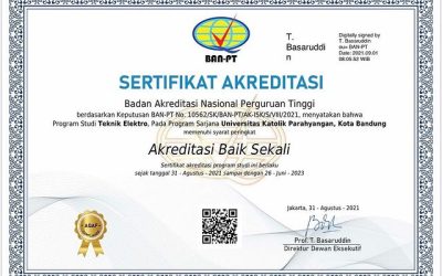 Akreditasi Program Studi Teknik Elektro Konsentrasi Mekatronika (31 Agustus 2021)